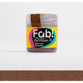 Corante Cintilante Para Decoração de Bolo Docinhos Sobremesas Comestíveis Fab 3 Gramas Marrom