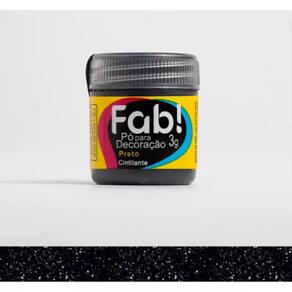 Corante Cintilante Para Decoração de Bolo Docinhos Sobremesas Comestíveis Fab 3 Gramas Preto