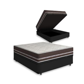 Cama Box Com Baú Casal + Colchão De Molas - Anjos - Classic Superlastic 138x188x62cm