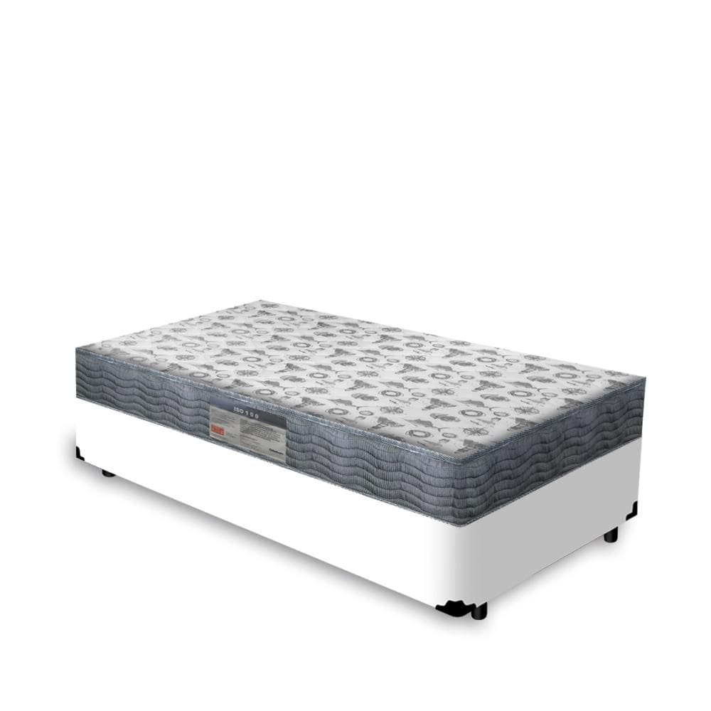 Cama Box Solteiro + Colchão D33 - Ortobom - Iso 100 88x188x53cm