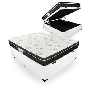 Cama Box Baú Viúva + Colchão De Molas - Ortobom - Physical Nanolastic - 128x188x65cm