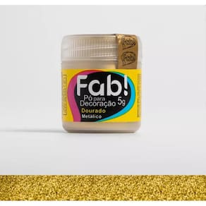 Corante Cintilante Para Decoração de Bolo Docinhos Sobremesas Comestíveis Fab 3 Gramas Dourado