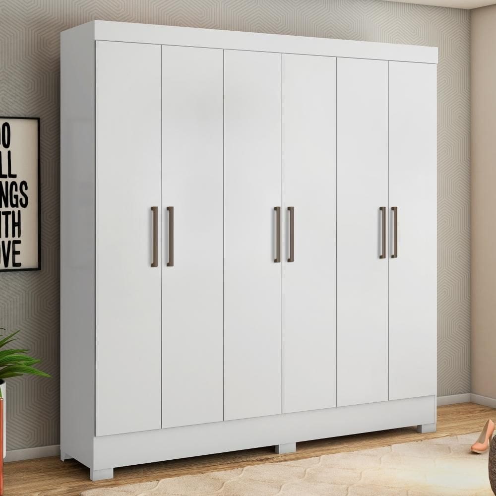 Roupeiro com 6 Portas Ferrara Branco
