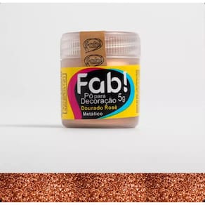 Corante Cintilante Para Decoração de Bolo Docinhos Sobremesas Comestíveis Fab 3 Gramas Dourado Rose