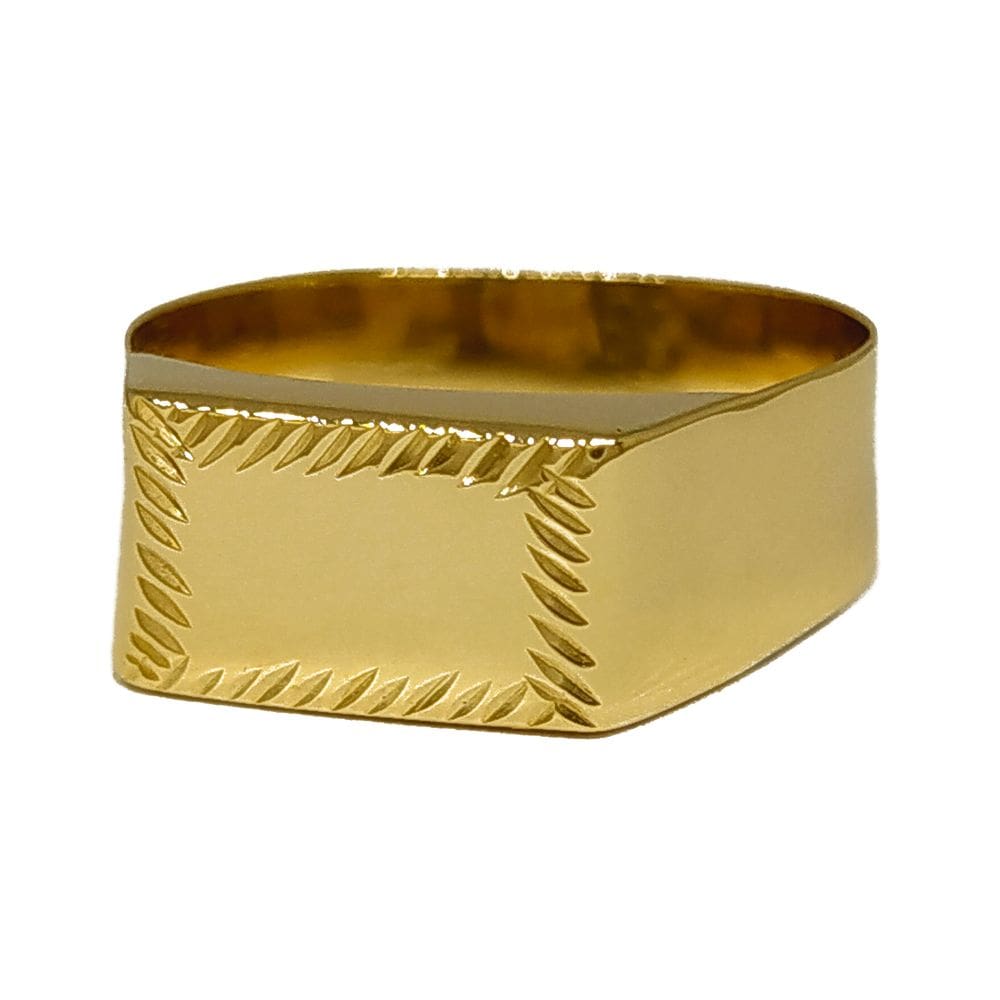Anel Em Ouro 10k 416 Masculino Adulto