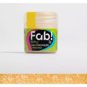 Corante Cintilante Para Decoração de Bolo Docinhos Sobremesas Comestíveis Fab 3 Gramas Brilho Amarelo
