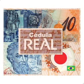 Folder Encarte para Cédula de 10 Reais Comemorativa Descritivo