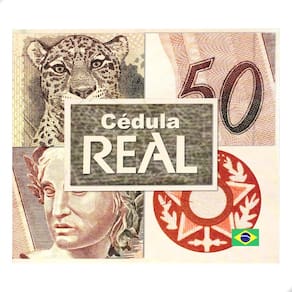 Folder Encarte para Cédula de 50 Reais Descritivo
