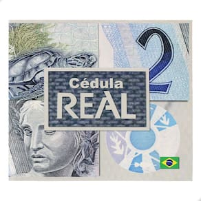 Folder Encarte para Cédula de 2 Reais Descritivo