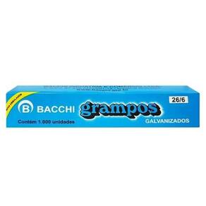 Grampo Para Grampeador 26/6 Galvanizado Caixa 1000 Unidades Bacchi