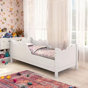 Cama Juvenil em Nuvem Cartagena Branca com Colchão