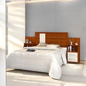 Cabeceira Flexível Cannes Cinamomo e Off White