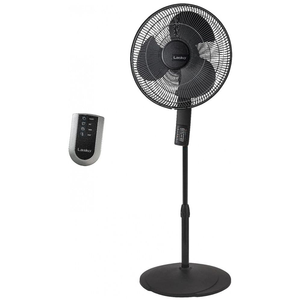 Ventilador de Torre com Termostato, Altura Ajustável, Controle Remoto, Temporizador e 4 Velocidades, 110V 77W, Lasko S16612, Preto