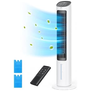 Ventilador 2 em 1 com Ar Frio Evaporativo com 4 Velocidades, 3 Modos e Controle Remoto,110V 50W, Dreo IceWind, Branco