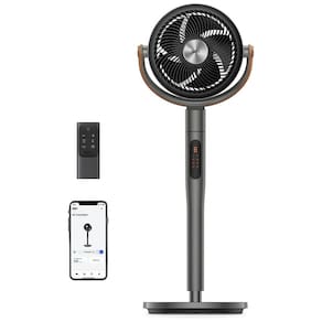 Ventilador de Piso com Controle Remoto, Silencioso e Controle de Voz Wi Fi, 110V 36W, Dreo DRHAF003S, Cinza