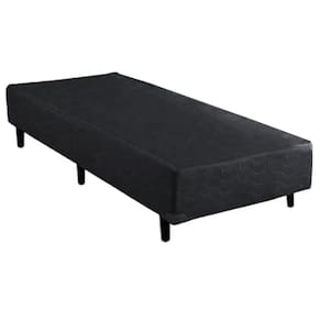 Base Cama Box Solteirão Suede Preto 37X108X188 AN