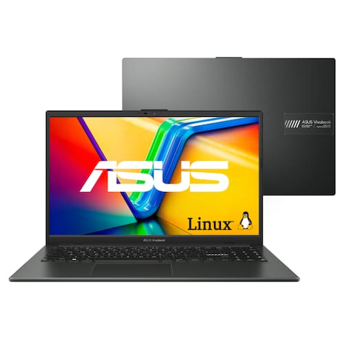 Notebook ASUS Vivobook Go 15 E1504FA AMD Ryzen 3 7320U 4GB Ram 256GB SSD Linux KeepOS Tela 15,6" LED FHD Black - NJ1290 - Preto