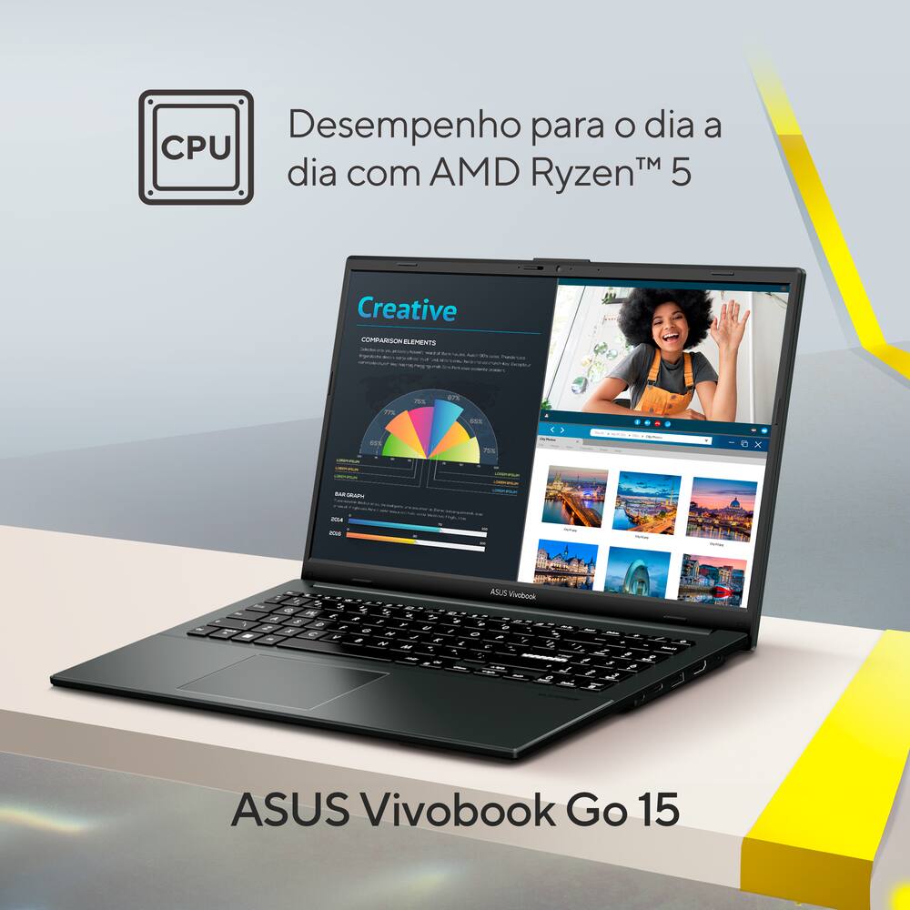 Notebook ASUS Vivobook Go 15 E1504FA | Casas Bahia