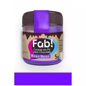 Corante em Pó Para Chocolate Fab 5 Gramas Roxo Neon