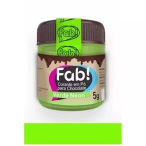 Corante em Pó Para Chocolate Fab 5 Gramas Verde Neon