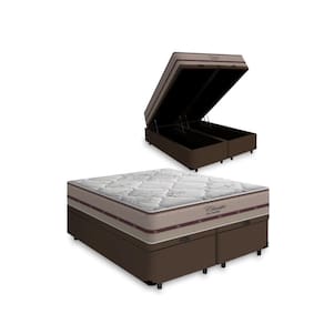 Cama Box Com Baú Super King + Colchão De Molas Ensacadas - Anjos - Classic - 193x203x62cm