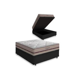Cama Box Com Baú Viúva + Colchão De Molas Ensacadas - Anjos - Classic - 128x188x62cm