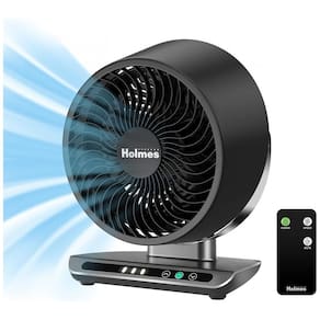 Ventilador de Mesa com 3 Velocidades, Inclinação Ajustável de 90, Painel Digital e Controle Remoto, 110V, HOLMES Blizzard, Preto