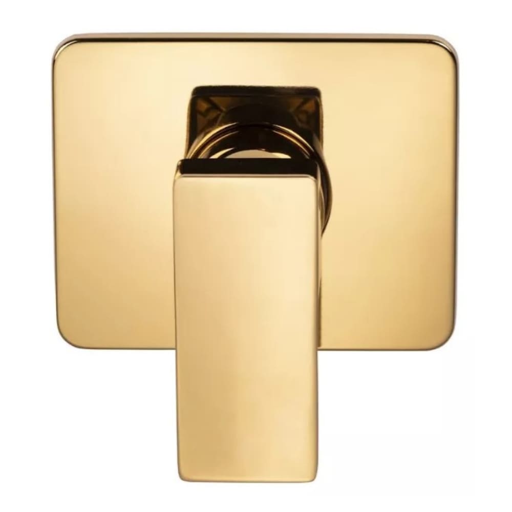 Acabamento Registro Monocomando Quadrado Base Deca Dourado