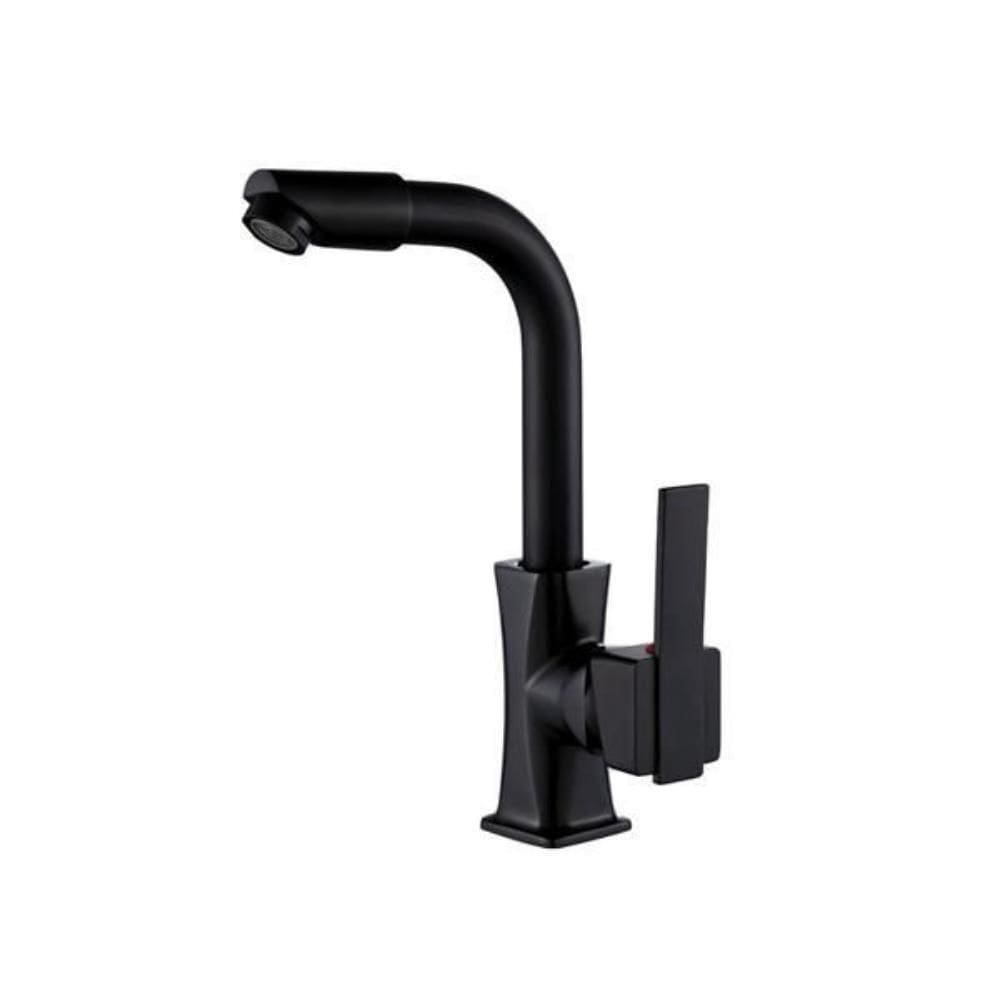 Torneira Luxo Com Misturador Monocomando Preta De BancadaBelccaTlm01p-bl