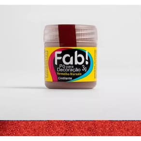 Corante Cintilante Para Decoração de Bolo Docinhos Sobremesas Comestíveis Fab 3 Vermelho Marsala