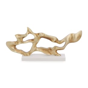 Escultura Decorativa em Poliresina Dourado 51cm 19403 Mart