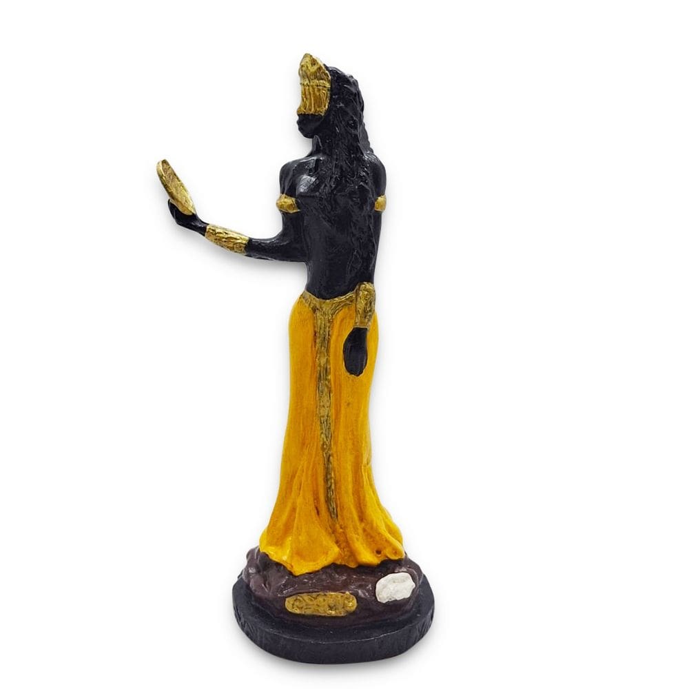Estatua Orixá Oxum em Resina Prosperidade e Amor 15 cm