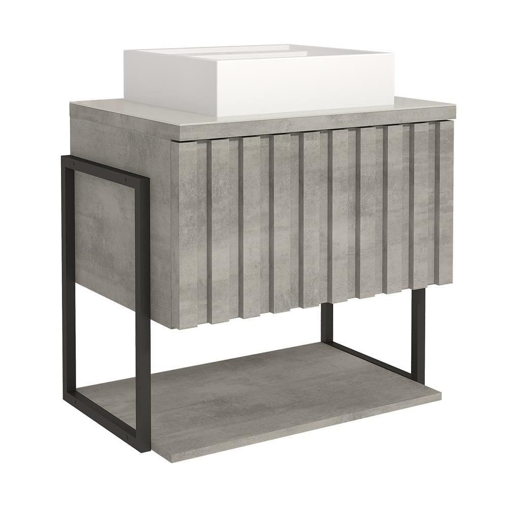 Armário Gabinete Frisê 60cm para Banheiro com Cuba - MGM