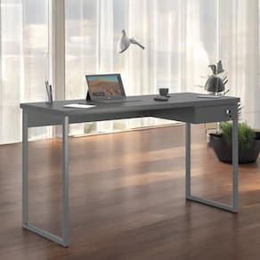 Mesa Home Office Escrivaninha Shine 1,36 Preta com Gaveteiro