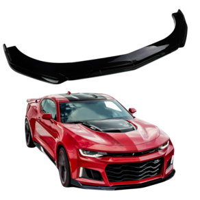 Front Lip Veicular regulável Preto Metálico Carro Premium