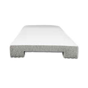 Guarnição de Poliestireno Liso 7cmx1,5cmx220cm Branco