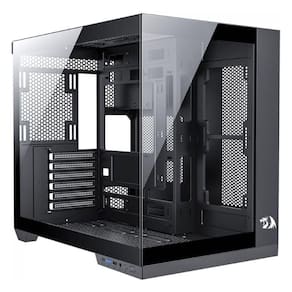 Gabinete Gamer Redragon Wideload Pro Mid Tower Vidro Temperado ATX Sem Fan CA-604B-PRO