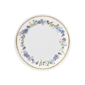 Jogo De Pratos Sobremesa Em Porcelana Floral Chic Com 6 Peças 20cm Germer