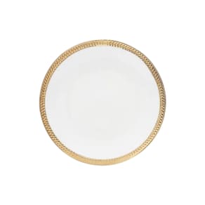 Jogo De Pratos Sobremesa Em Porcelana Paddy Branco Com 6 Peças 19cm Wolff