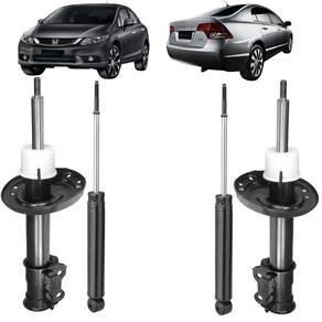 Jogo De Amortecedores Kayaba Dianteiro E Traseiro Honda Civic 2006 A 2011