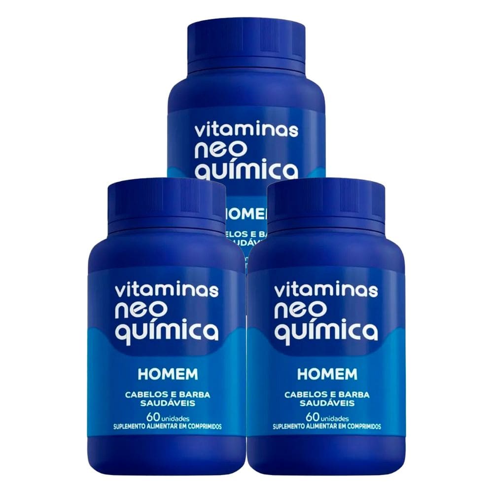 Kit 3 und Vitamina Neo Química Homem c/ 60cpr