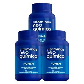 Kit 3 und Vitamina Neo Química Homem c/ 60cpr