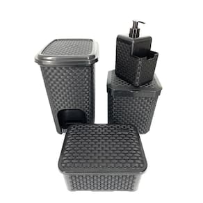 Kit Cozinha: 2 Lixeiras + 1 Porta Detergente + Caixa Org