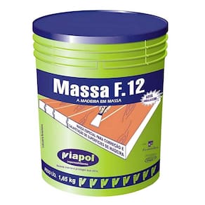 Massa F12 P/ Calafetar Correção Madeira 1,65kg Viapol Cores