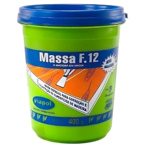 Massa F12 P/ Calafetar Correção Madeira 400g Viapol Cores