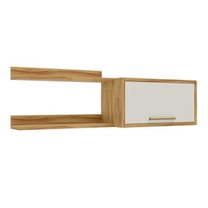 Conjunto para Lavanderia Aéreo com 2 Peças 100% Mdf Vicenza Espresso Móveis Amêndoa/Off White