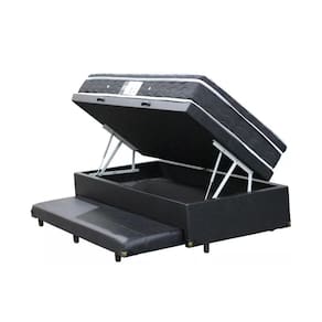 Cama Box Com Baú e Auxiliar Solteiro + Colchão De Molas - Ortobom - Physical Nanolastic 88cm
