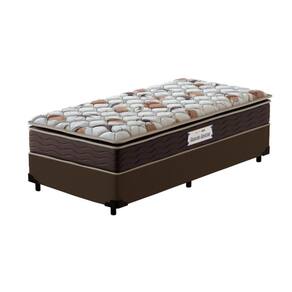 Cama Box Solteiro Marrom + Colchão de Espuma D45 - Probel - Guarda-Costas ProForce Plus 88x188x63cm