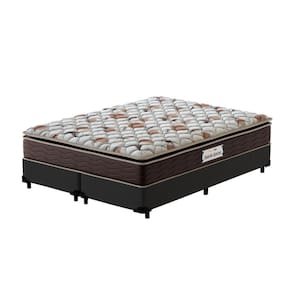 Cama Box Queen Preta + Colchão de Espuma D45 - Probel - Guarda-Costas ProForce Plus 158x198x63cm