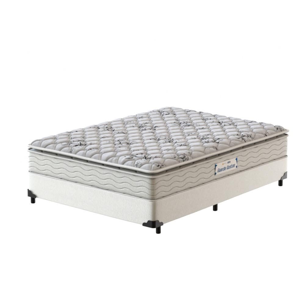 Cama Box Viúva Branca + Colchão de Espuma D33 Probel GuardaCostas ProEvidence Plus 128x188x63cm